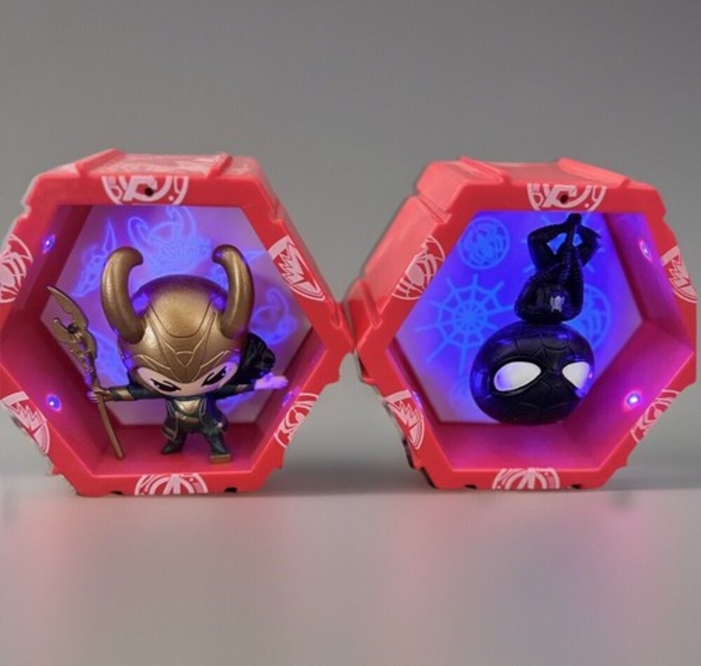 Marvel Wow Pods RARE Monochrome Spiderman and Loki Swipe to Light